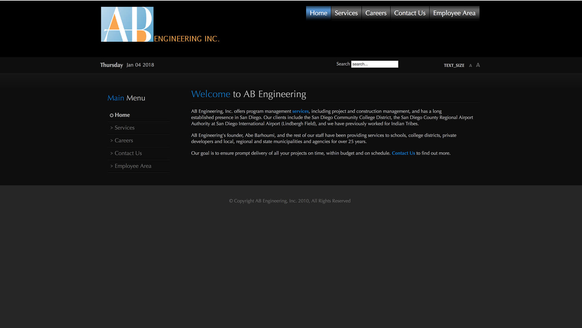 AB Engineering Inc. site iConnectEngineers